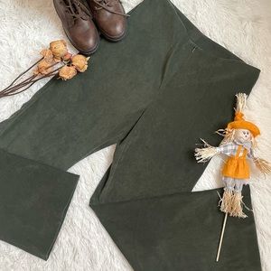 Vintage Doncaster Sport suede dark green casual pants